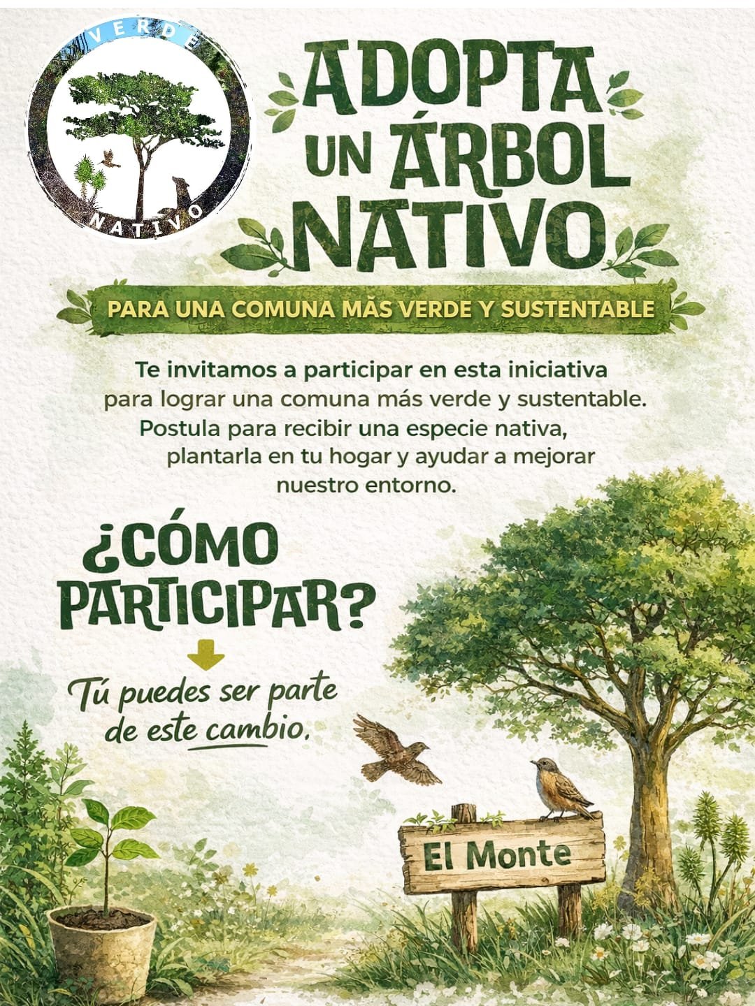 Campaña Adopta un Árbol Nativo El Monte 2026